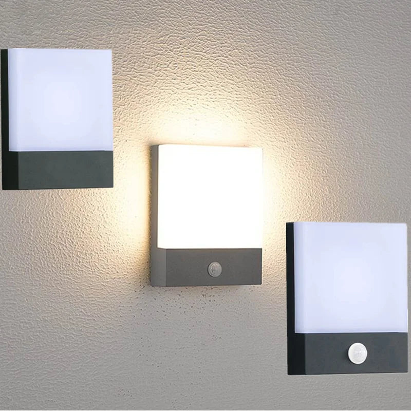 Roukeymi Outdoor Wall LED Waterproof Exterior Terrace Sensor Motion Courtyard Balcony light Door Front Lamp Aisle Salle Garden
