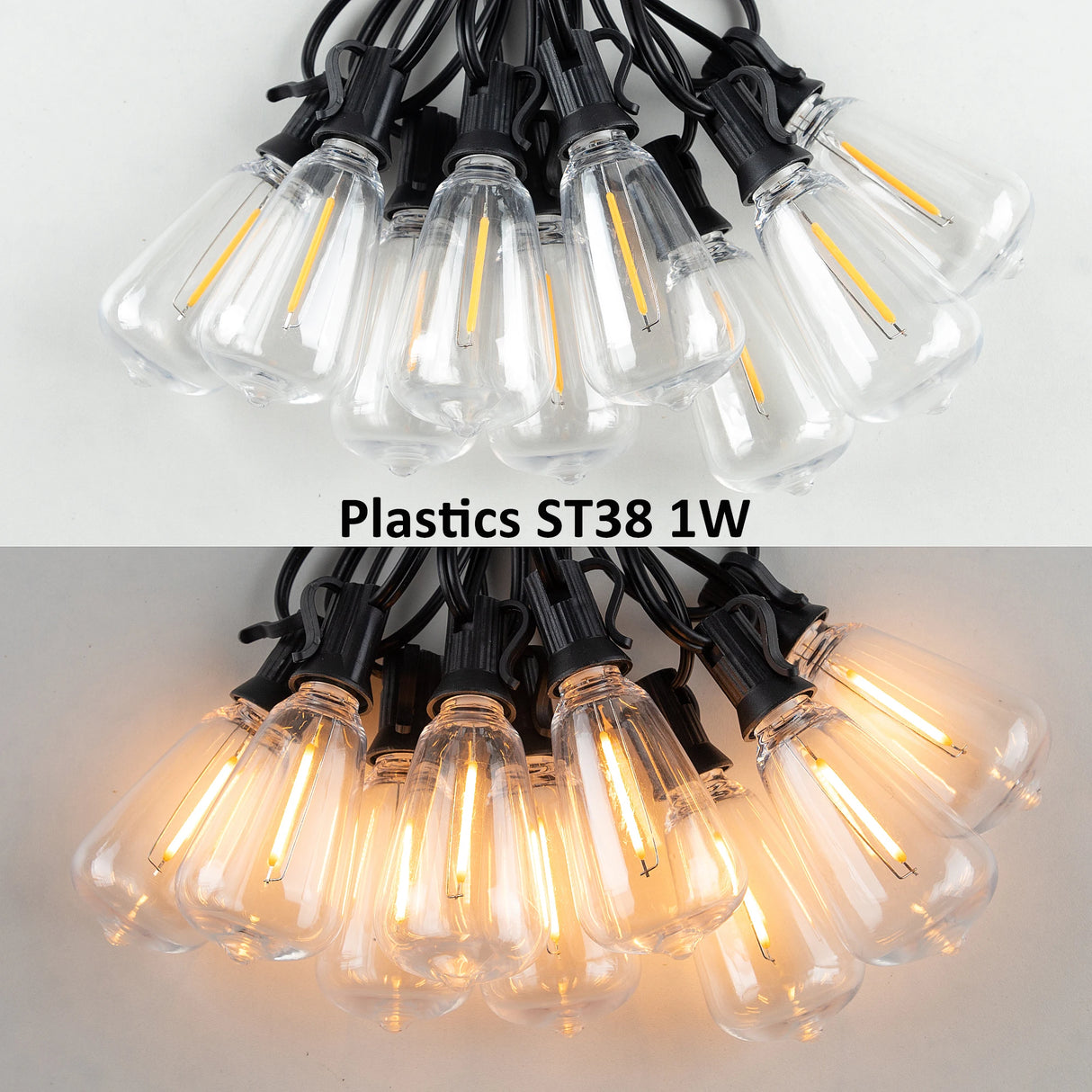 Plastics Connectable LED String Light Shatterproof E12 G40 ST38 IP44 Waterproof Garland Garden Fairy lights Wedding Decoration