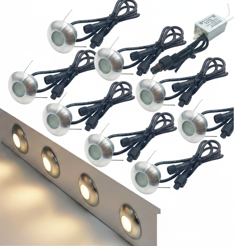 1W Outdoor Embedded LED Stairs Light - IP67 Waterproof Step Wall Lamp