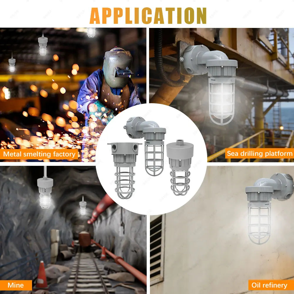 ATEX Zone 1 Explosion-Proof LED High Bay Light (10W/20W/27W) - IP66 Hazardous Area Warning & Task Lamp