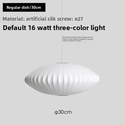 Japanese Wabi-Sabi Handmade Silk Pendant Lamp LED for Living Room Hotel Restaurant Home Decor