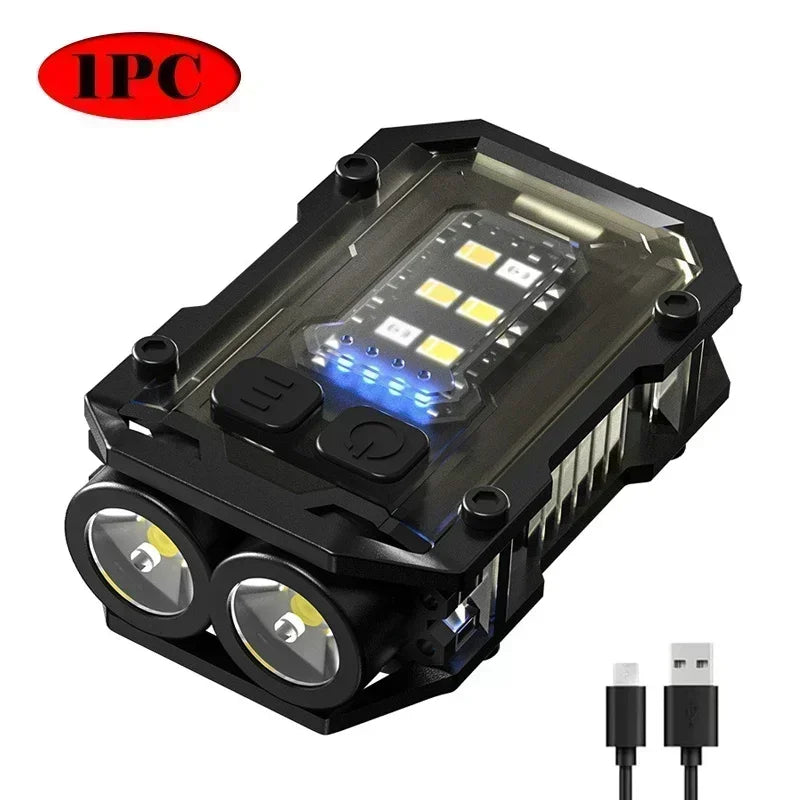 Portable Mini Keychain Flashlight Led Bright EDC Torch Magnetic Cap Clip Lamp Flash Light Outdoor Camping Fishing Tools