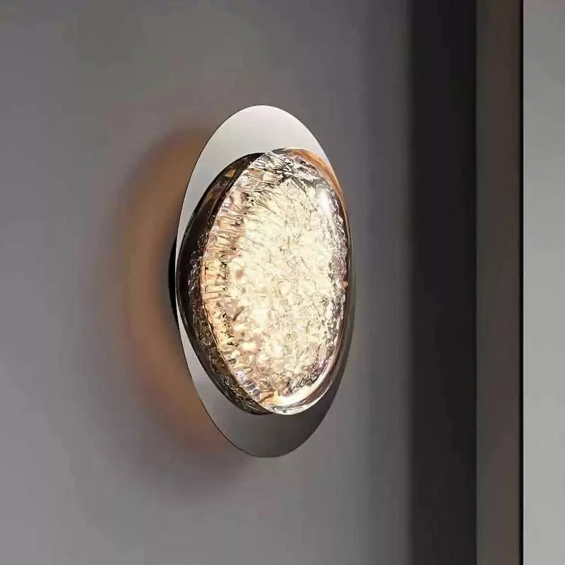 Modern Art Wall Lamp Stainless Steel Acrylic LED Wall Light for Bedside Living Room Corridor Lighting Fixture