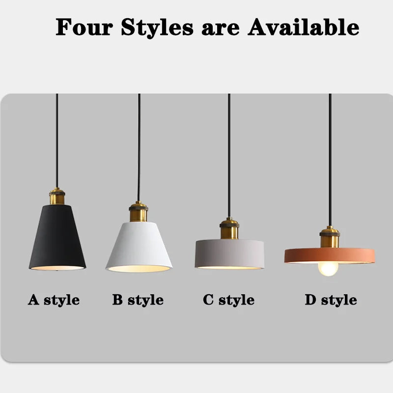 Modern Vintage Macaron Pendant Light Kit (3-Light Cluster) - Creative Iron Hanging Lamp for Bar, Dining & Kitchen
