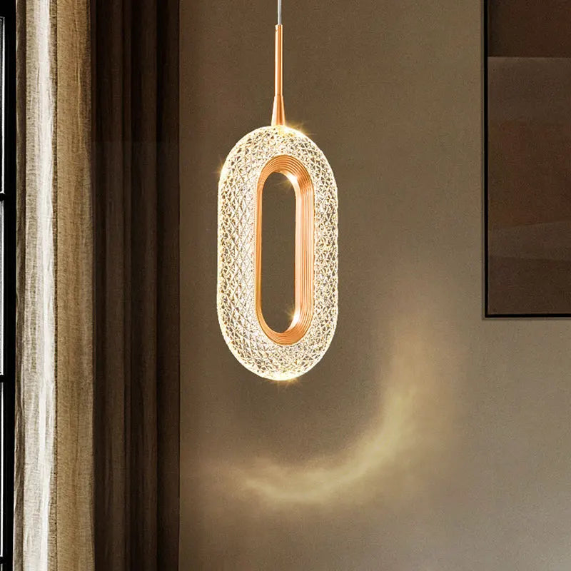 Modern Crystal LED Pendant Lamp - Luxury Indoor Lighting for Home Decor