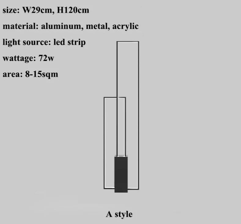 Modern Black Rectangle Led Floor Lamp Living Room Decors Led Standing Lights Loft Hotel Bedroom Bedside Dimmable Floor Lighting