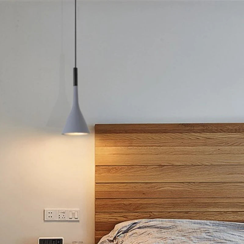 Modern Led Pendant Lights Black White for Kitchen Fixtures Bedroom Table Dining Room Hanging Lamp Lampshade Home Chandelier