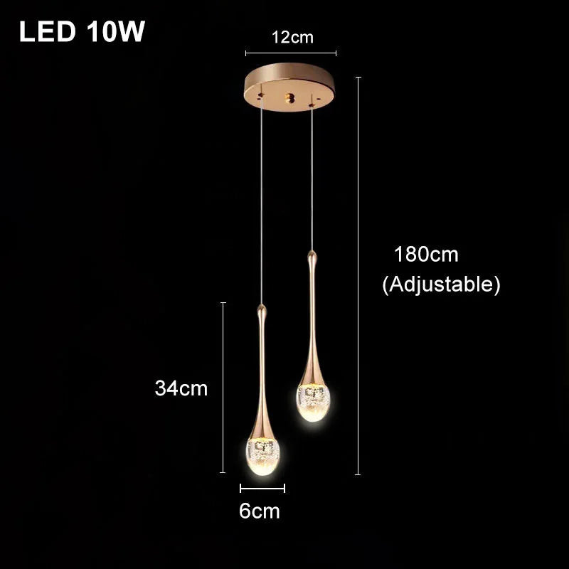 Modern Bubble Crystal Pendant Lights Indoor Hanging Lamp For Kitchen Island Dining Living Room Bar Cafe Pendant Lamp Home Decor