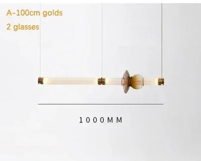 Scott Luna Chandelier Postmodern italian design lamps replica led light glass long tube lamp Bedroom Living Room bedside lamp