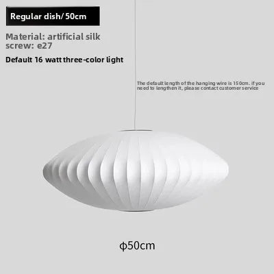 Japanese Wabi-Sabi Handmade Silk Pendant Lamp LED for Living Room Hotel Restaurant Home Decor