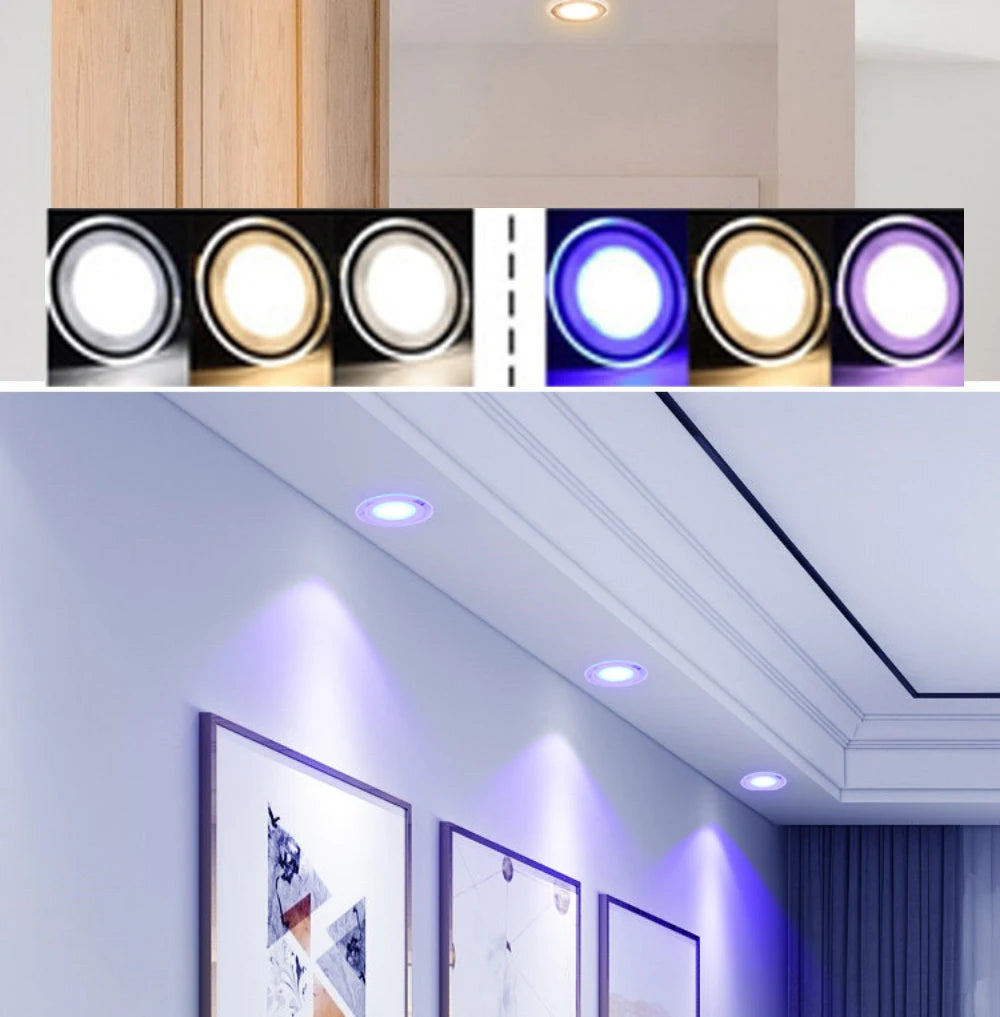85-265V 3 Colors Dimmable Led Downlight Spot Light Led Ceiling Lamp Indoor Ceiling Light Recessed Down lamp Home Lighting