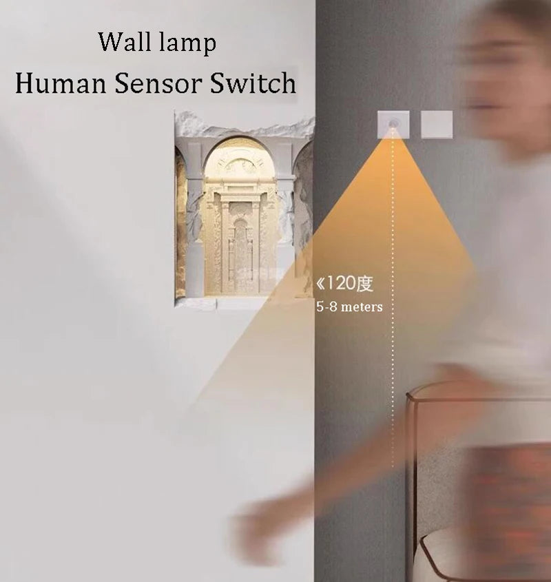 Modern Wall Sconces Indoor Corner Embedded Wall Lamp for Bedroom Living Room Wall Light Fixture Bedside Wall Sconce Lighting