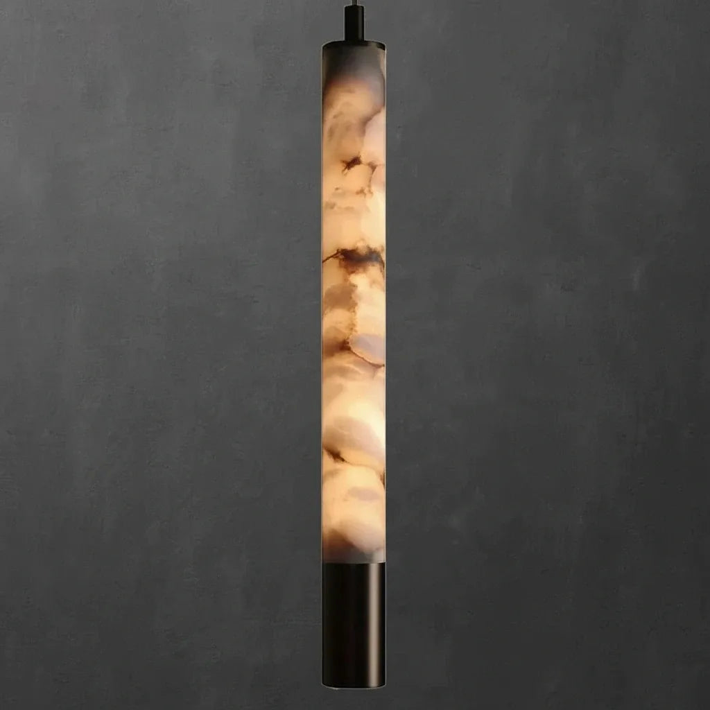 2026 Luxury Marble Pendant with Spotlight - Minimalist Alabaster Bedside Light