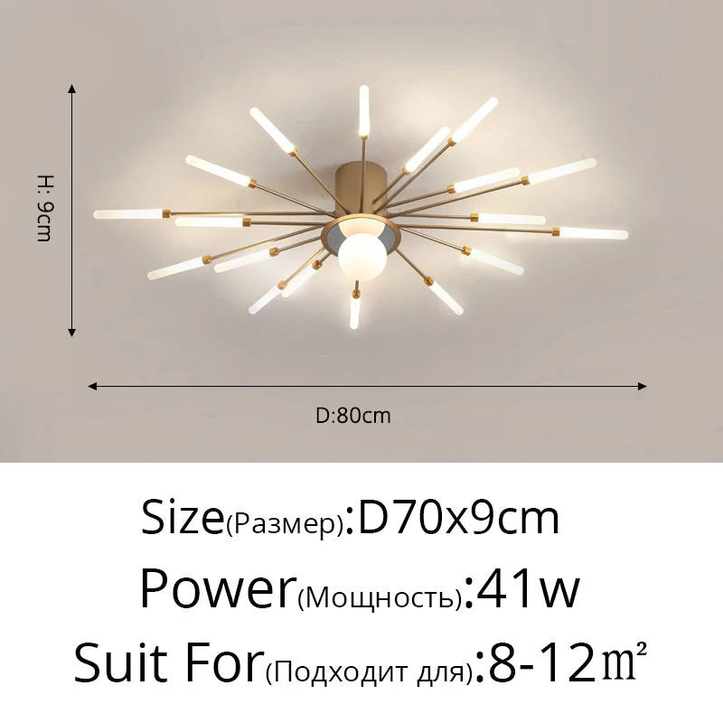2025 New fireworks Modern LED Chandelier Lights For Living Kids Room Bedroom Hall Lighting Decoration Indoor Lamps Home Luster