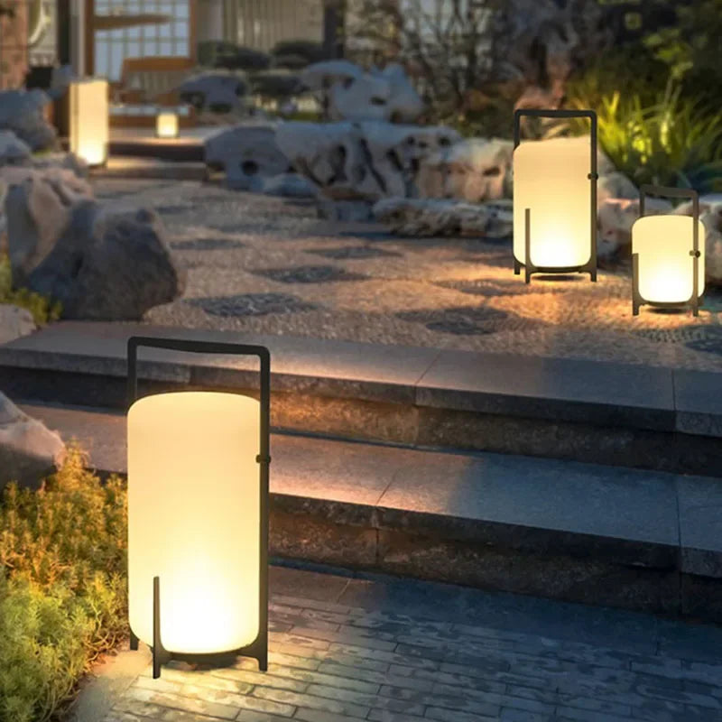 Nordic Creative Floor Lamp White Acrylic Living Room Bedroom Hotel Garden Modern LED Standing Lamp Home Decoration Lighting