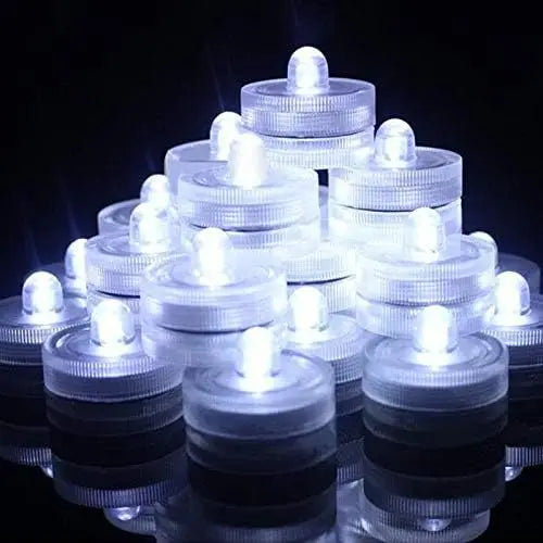 Waterproof LED Flameless Tealight Candles - Submersible Underwater Pool & Party Lights