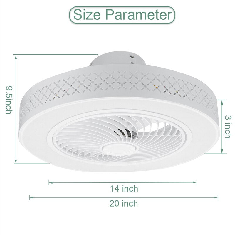 50cm Intelligent Led Ceiling Fan Light Ceiling Fans with Lights 3-Speed Dimmable Smart APP Remote Control Modern LED Lighting