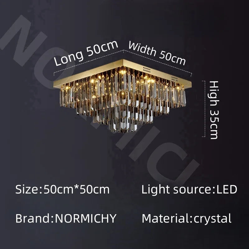Crystal Lamp Nordic Minimalist Living Room Main Light Modern Elegant Ceiling Light Creative Home Restaurant Led Lights