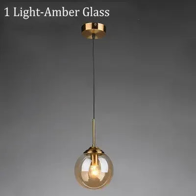 Italian Designer LED Glass Ball Chandelier Ceiling Light for Dining Room Living Room Bedroom - Home Decorative Lighting