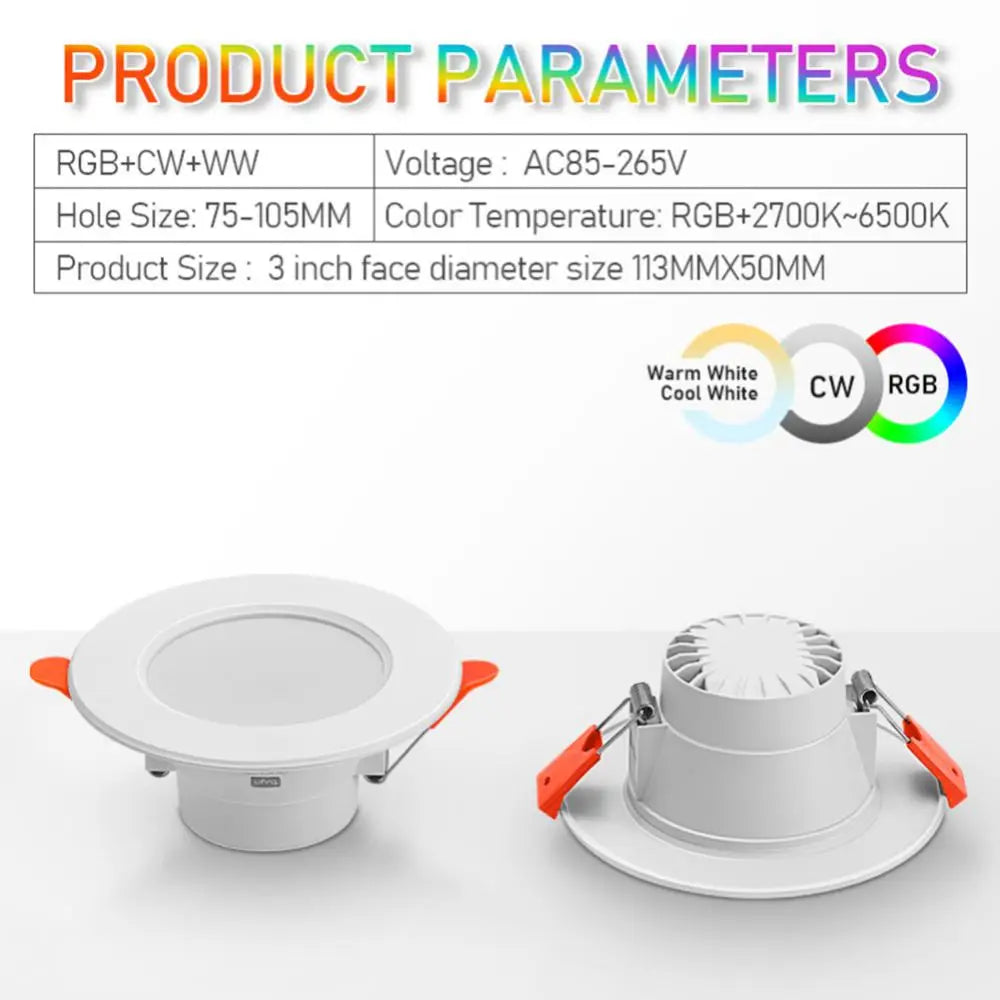 10W/15W Tuya LED Downlight LED Smart Ceiling Light Motion Sensor 220V 110V Dimmable RGB Lamp Smart Life APP Remote Control