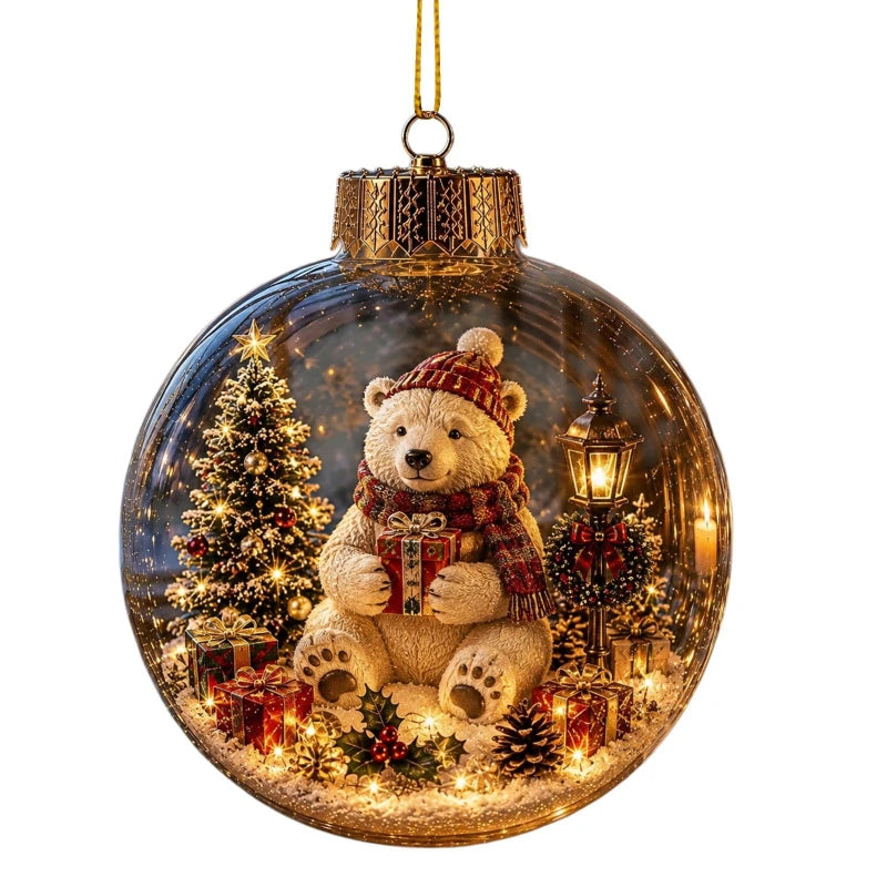 Glowing Christmas Snow Globe Christmas Decorations 2026 Xmas Tree Santa Christmas Bell Christmas Accessories Navidad Gifts