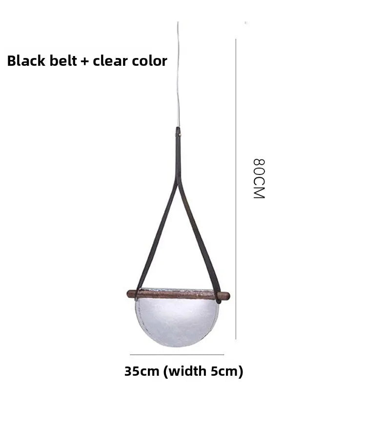 Modern Creative Restaurant Chandelier Nordic Bedroom Living Room Hotel Villa Leather Glass Chandelier