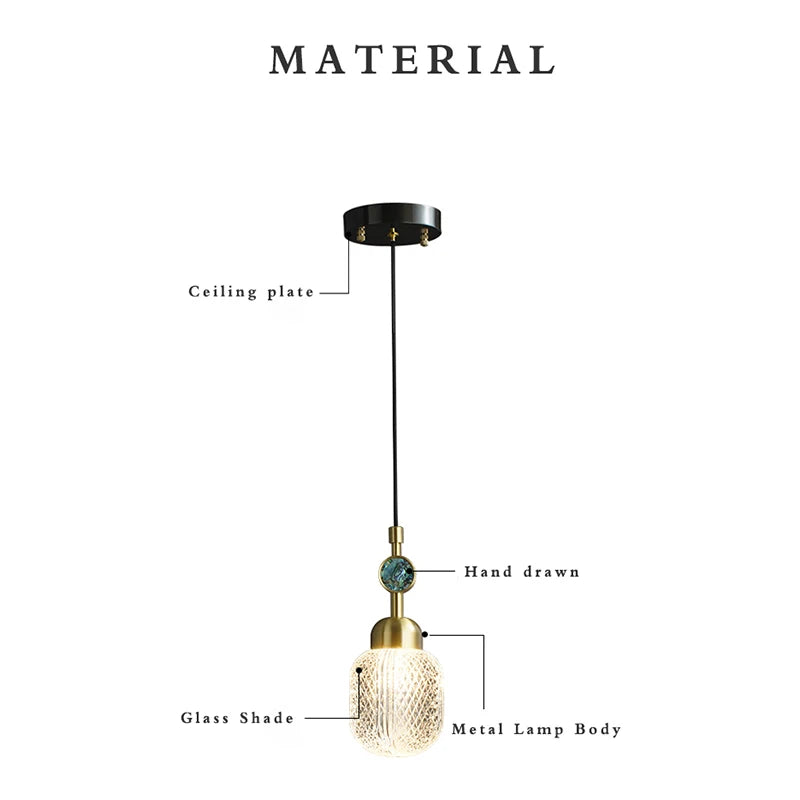 Modern Pendant Light Hanging Adjustable Gold Pendant Lighting for Kitchen Island bedside living room with Unique Acrylic
