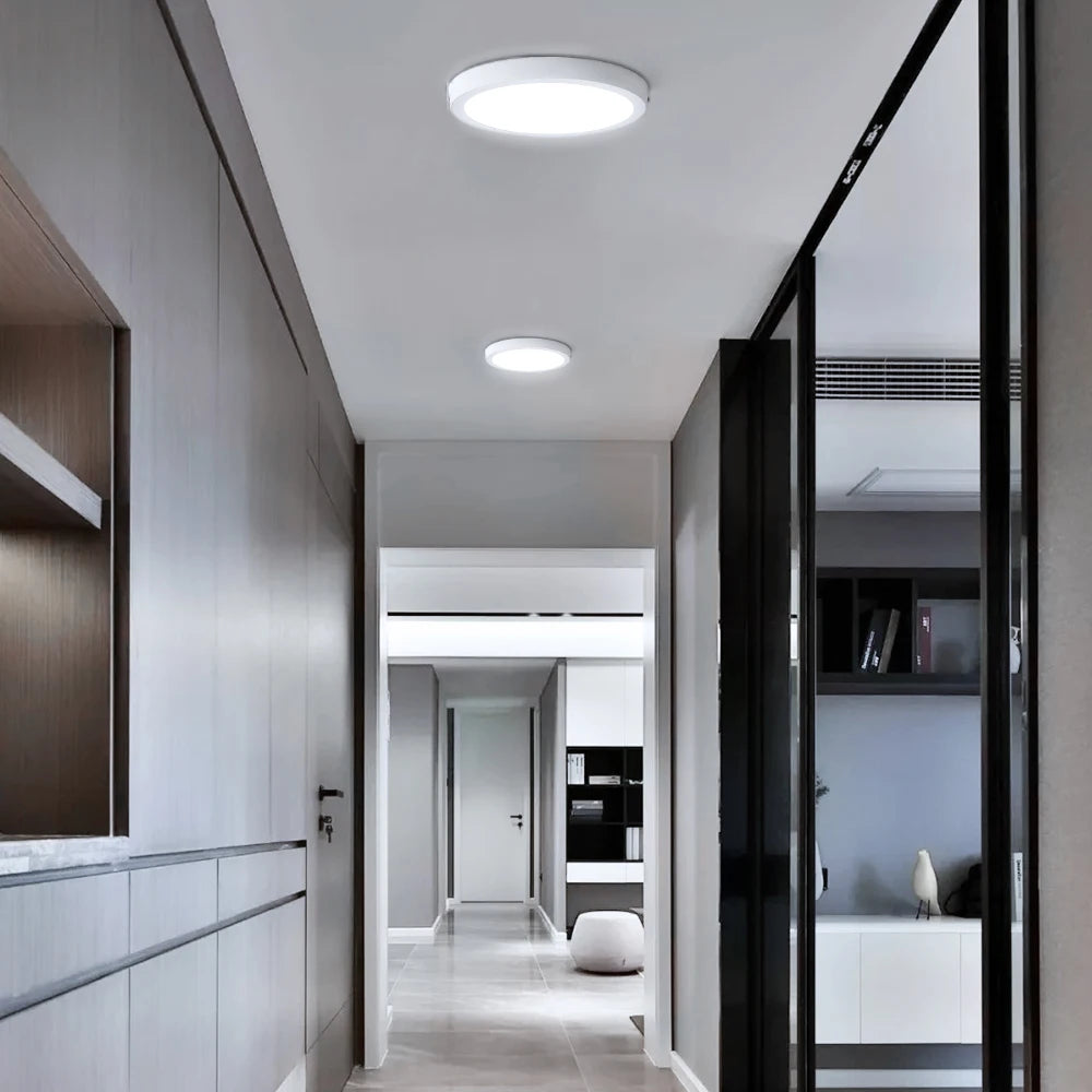 Ultra-Thin Circular LED Ceiling Light - 110V-220V Wide Pressure Panel