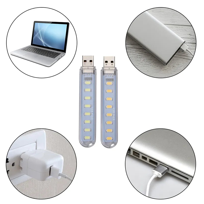 Mini USB Book Lights Portable USB LED Lamps DC 5V Ultra Bright Reading Lamp For Power Bank Camping PC Laptops USB Night Lights