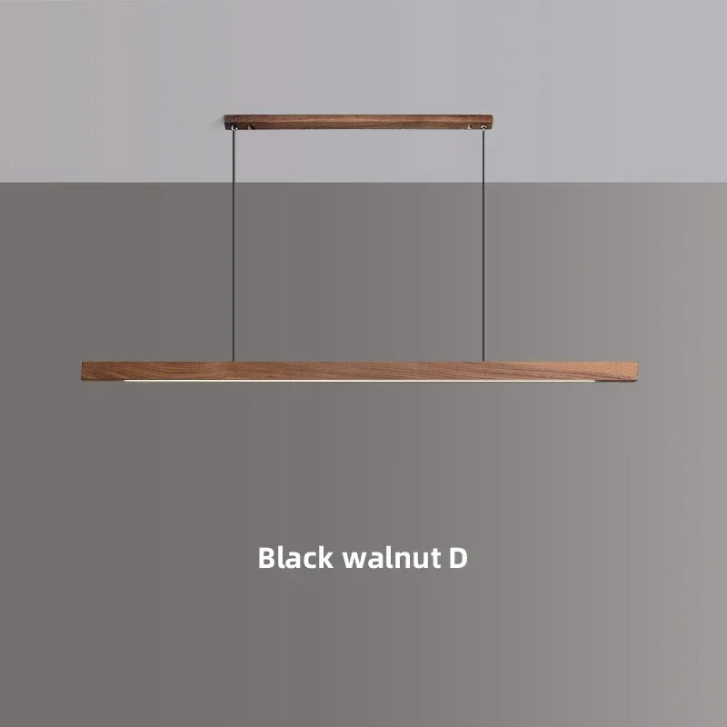 Nordic Luxury Pendant Lights Wooden Long Line Pendant Lights LED Light Kitchen Island Dining Room Office Desk Lamp Lighting