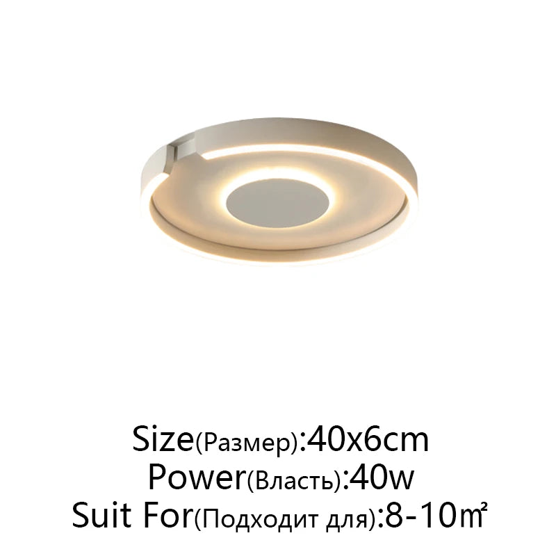 Rose Gold LED Ceiling Light - Modern Circular Dimmable Flush Mount Lamp