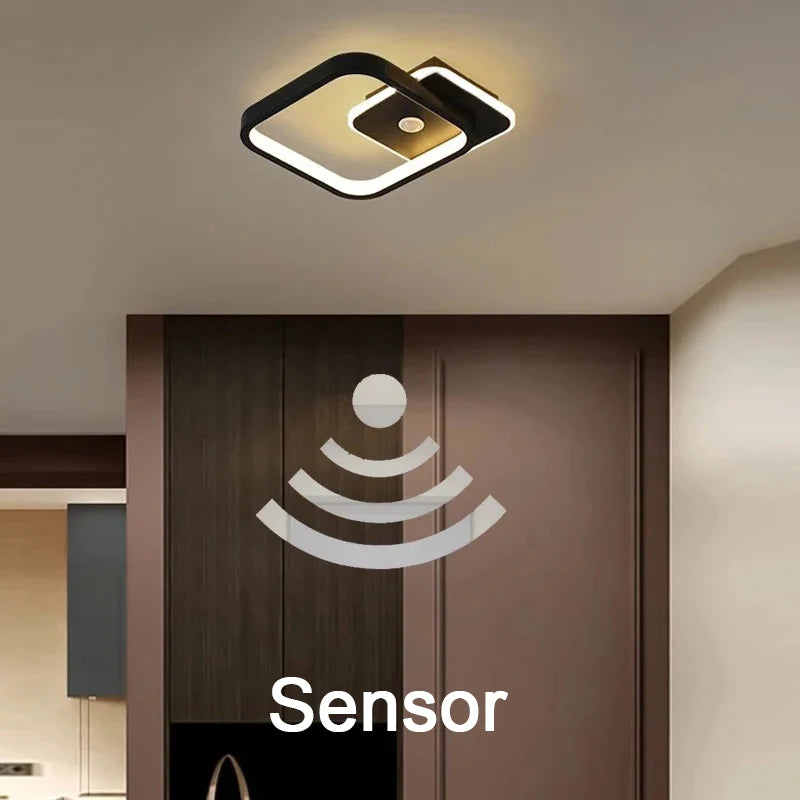 Indoor PIR Motion Sensor LED Ceiling Lights Fixtures for Corridor Balcony Human Induction LED Ceiling Lamps for Bedroom AC85-265