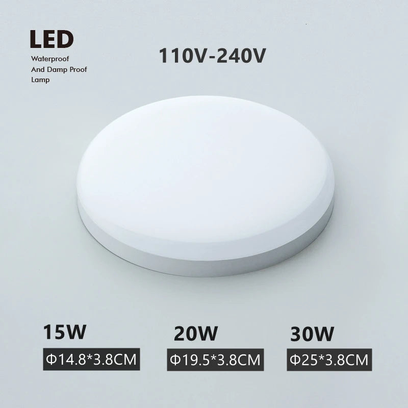 15W/20W Outdoor LED Wall Lamp (AC220V) - Waterproof Surface Mounted Porch Sconce & Moistureproof Bathroom Ceiling Light