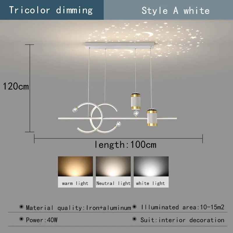 Nordic LED Restaurant Pendant Light - Modern Minimalist Dining Table Lamp