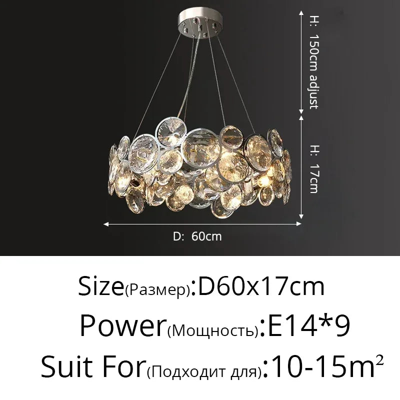 Villa Living Room Luxury Crystal Chandelier Starry Sky Duplex Hollow Staircase Hotel Lobby LED Pendant Lamp Home Decor Lighting