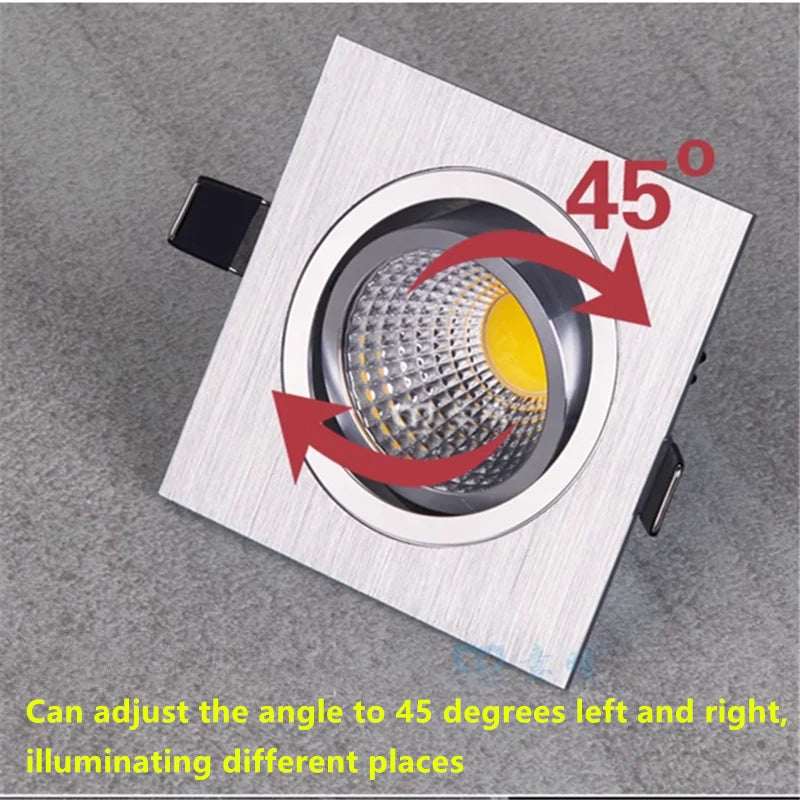 Anti-Glare Recessed Dimmable LED Downlight 9W12W15W18W24W30W COB Ceiling Lamps Spot Light Epistar Chip AC90-260V Indoor Lighting