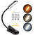 Book Light Mini 7 LED Reading Light Rechargeable 3-Level Warm Cool White Flexible Easy Clip Lamp Read Night Reading Lamp in Bed