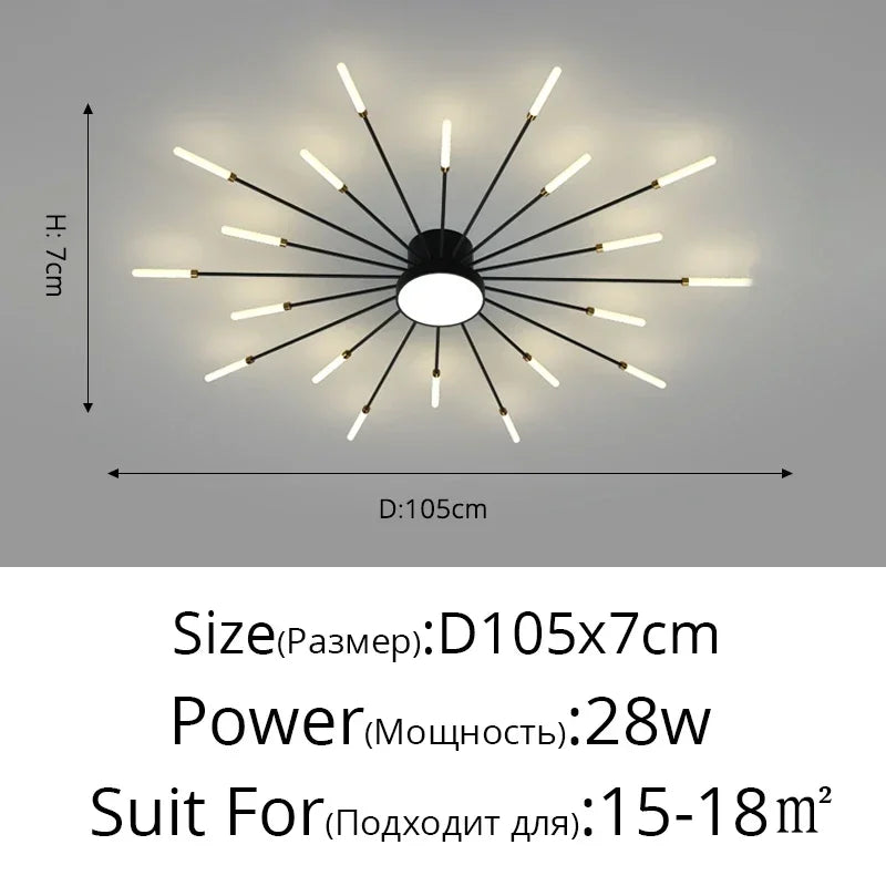Modern Rotating Pen Tip LED Ceiling Light - Creative Sculptural Art Chandelier