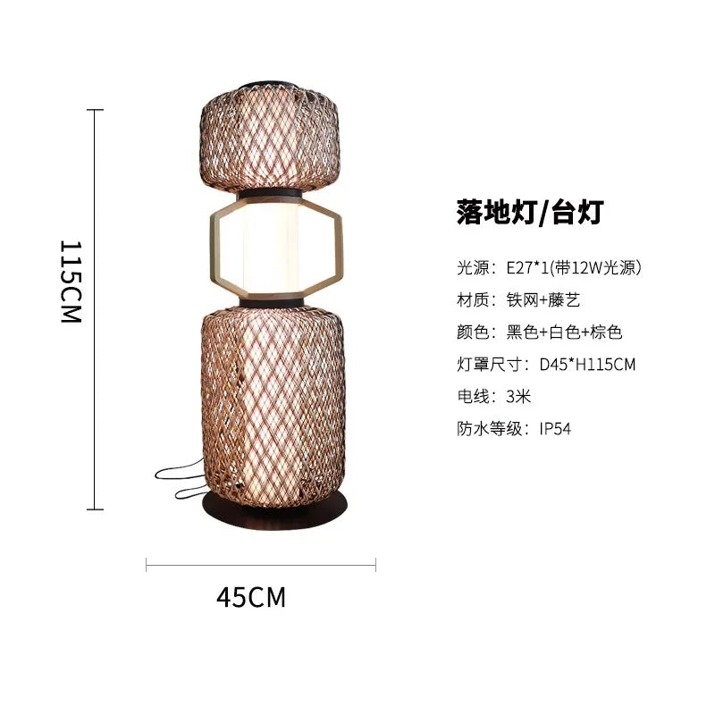 Nordic Villa Landscape Garden Light Hotel Bed and Breakfast Corridor Balcony Pavilion Chandelier Outdoor Waterproof Floor Light