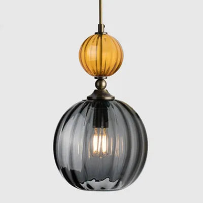 Modern stained glass chandelier Restaurant bar bedside creative bedroom personality model room Pendant lamp home decor Light