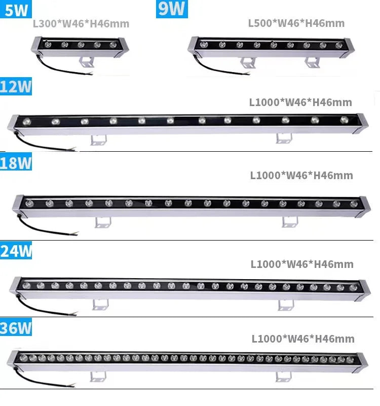 12W/18W/24W/36W LED Flood Lamp Landscape Light Outdoor lights linear lamp floodlight wallwasher IP65 AC85-265V