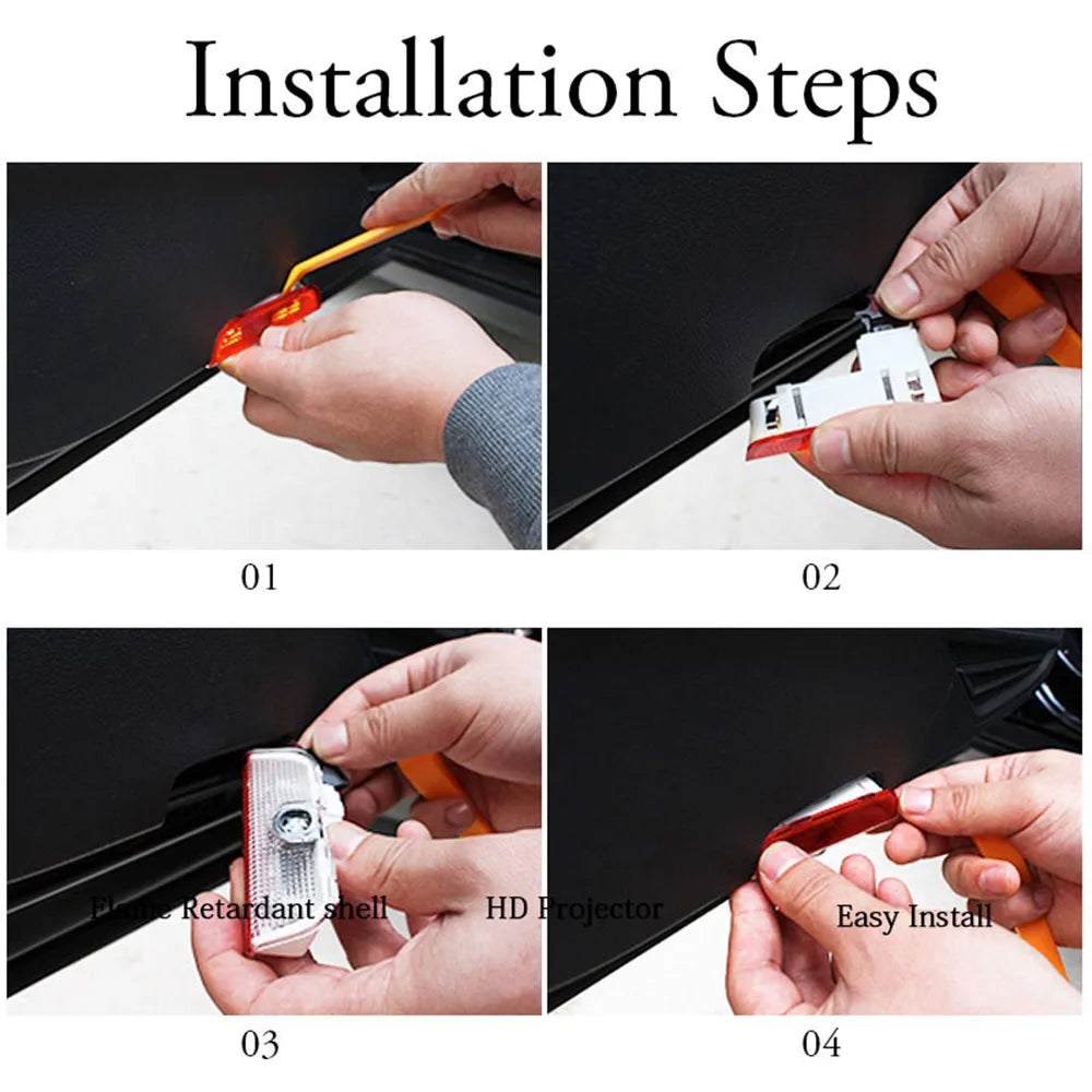 LED Car Door Interior Welcome Warning Light For VW Touareg 7P Golf 5 6 7 Jetta MK5 MK6 MK7 Passat B6 B7 B8 B9 Arteon CC EOS