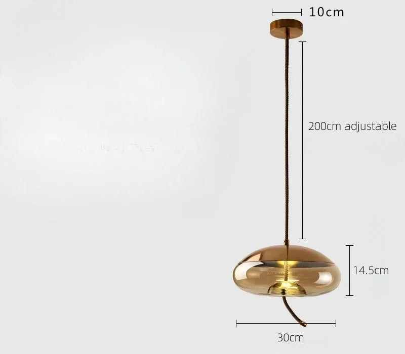 Modern Minimalist Glass LED Chandelier - Creative Pendant for Living & Kitchen