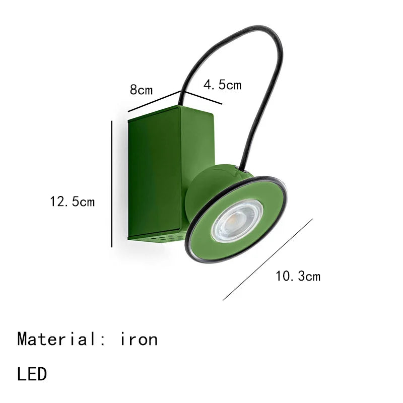 LED Wall Light Black Red Green White Body Lamp Magnetic Attraction For Bedroom Parlor Office Studio Stairs
