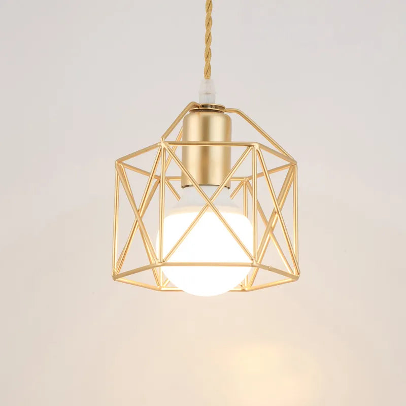 Pendant Lights E27 Hanging Lamp Iron Body Indoor Lighting Lustre Aisle Bedroom Vintage Loft Metal Cage Fixture Light 110-240V