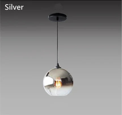 Nordic Modern Minimalist Creative Bedroom Bedside Lamp Whole House Cafe Restaurant Bar Round Glass Small Chandelier