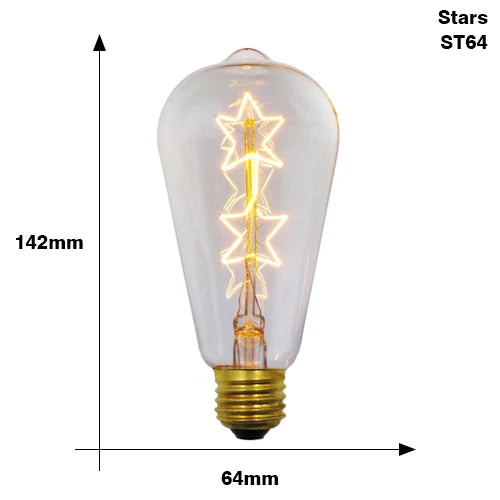 Retro Edison Light Bulb E27 220V 40W ST64 G80 G95 T10 T45 T185 A19 A60 Filament Incandescent Ampoule Bulbs Vintage Edison Lamp