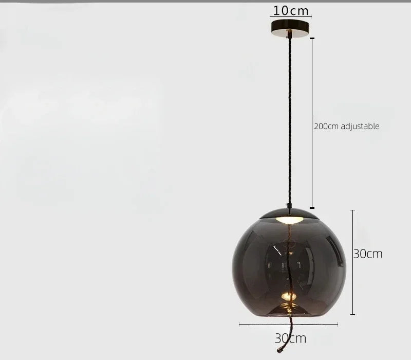 Nordic Style Designer Postmodern Luxury Glass Single Head Pendant Lamp Creative Art Bar Dining Lighting Fixture