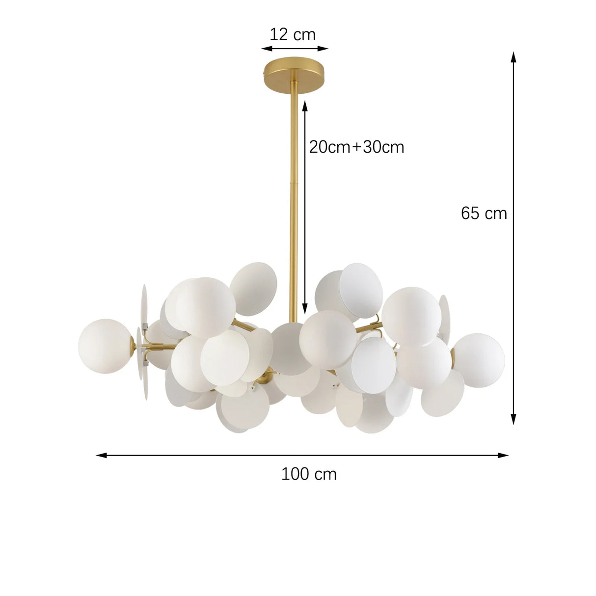Pendant Lamp Glass Ball Ceiling Hanging Light Suspension for Bedroom Dining Living Room Kitchen