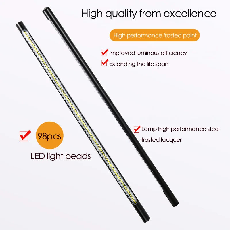 LED Touch Computer Monitor Light With Clamp Book Reading Writing Bed Bedside Shadowless Powerful Table Lamp For Laptop Bedroom